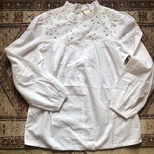 Keep In Touch ruffle eyelet top